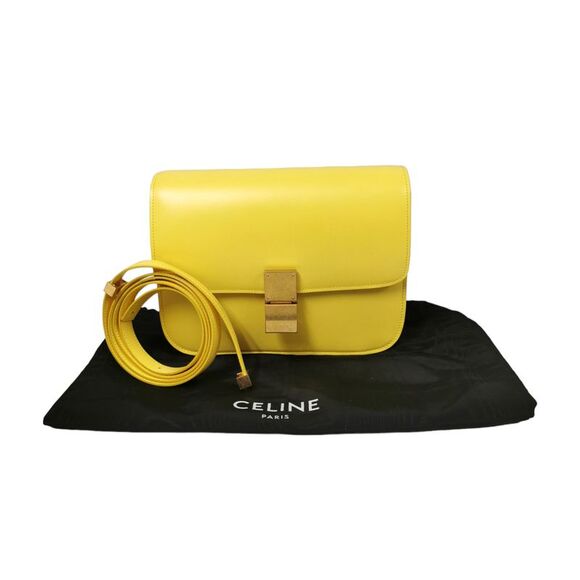 Celine Classic Medium Yellow Box Calfskin - Picture 1 of 7